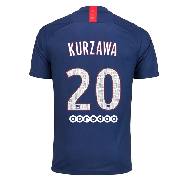 Camiseta Paris Saint Germain NO.20 Kurzawa Primera equipo 2019-20 Azul